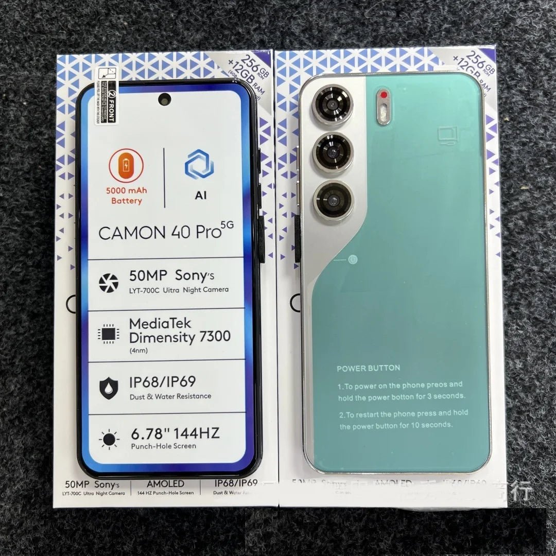 CAMON40 Pro 2026 New 5G International Version 24GB+512GB HD Screen AI Camera Dual SIM Unlocked Phone Black CAMON40 Pro 2026 New 5G International Version 24GB+512GB HD Screen AI Camera Dual SIM Unlocked Phone - shop_name