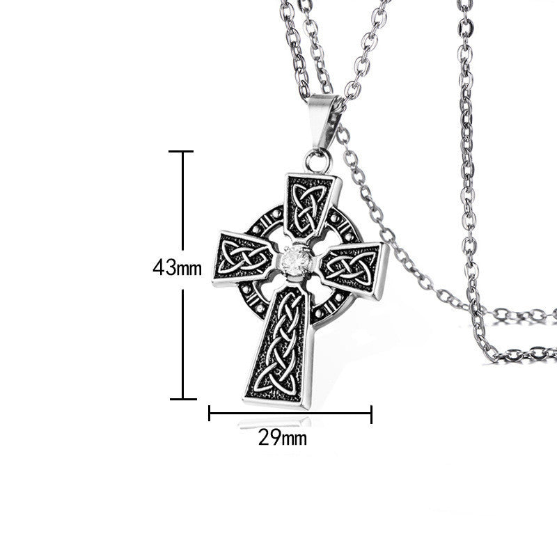 Fashion Personality Pattern Men's Cross Necklace null