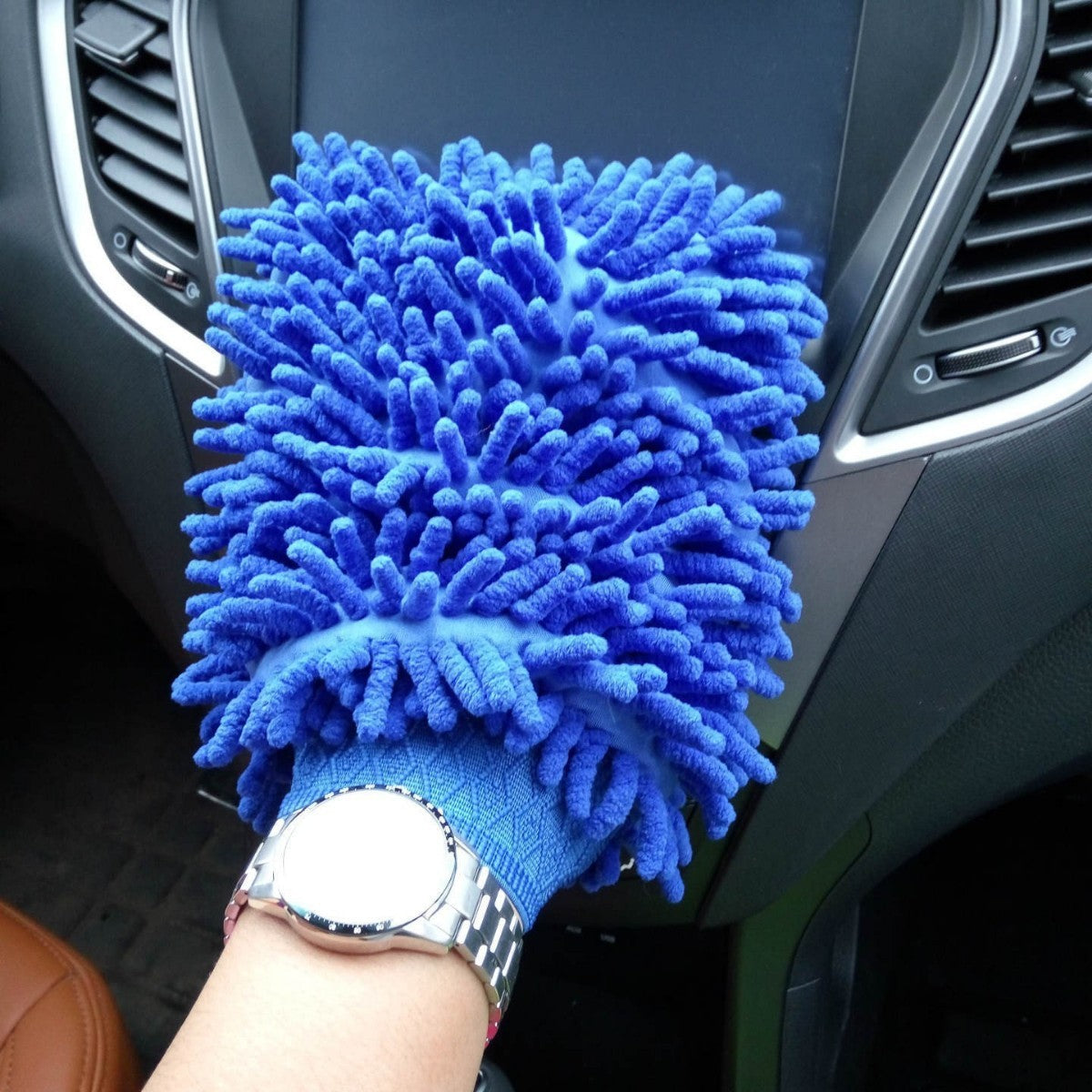 Chenille Coral Car Foaming Gloves Household Cleaning null