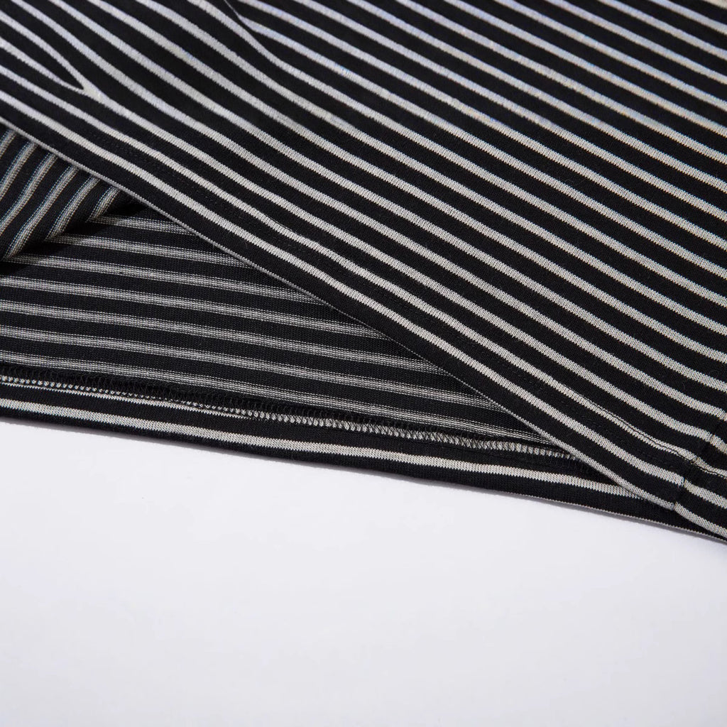 Retro Loose And Simple Striped Short Sleeve