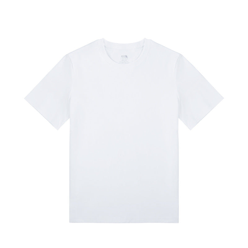 Men's Summer Round Neck Half Sleeve White T-shirt Bottoming Shirt