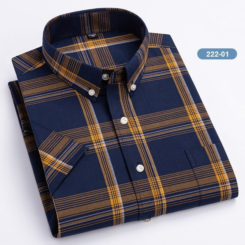 Summer Fashion Casual Men's Shirt Plaid
