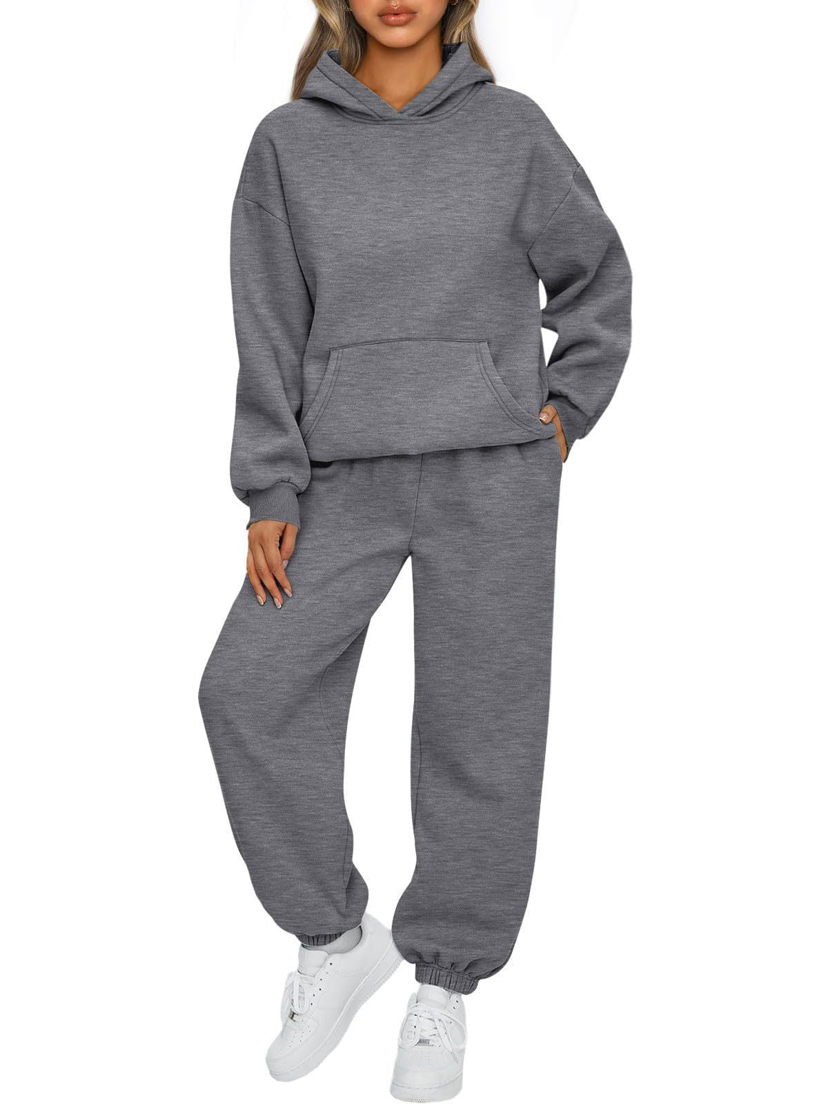 Autumn And Winter New Women's Casual Hooded Sportswear Long Pajama Set null