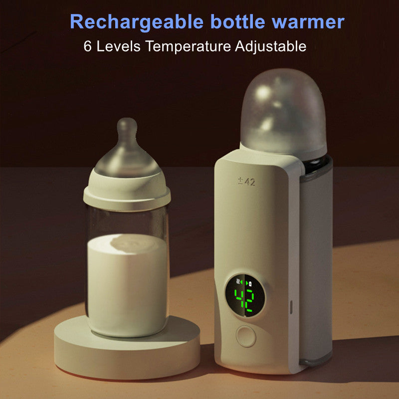 Portable Wireless Rechargeable Baby Bottle Warmer USB Charging And Heating Bag Portable Constant Temperature Milk Warmer Universal Bottle Insulation Sleeve null