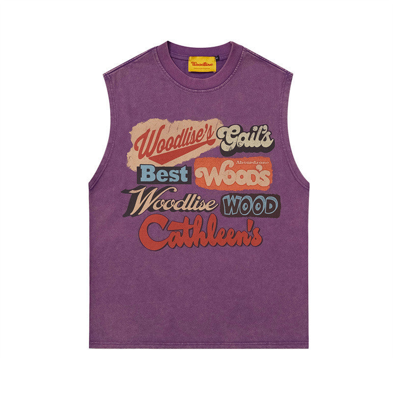 Retro Street Vibe Fashion Personality Vest Men