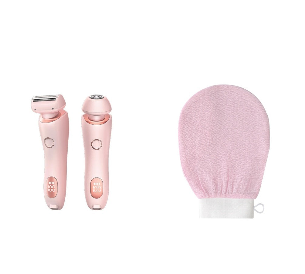 2 In 1 Hair Removal Epilator USB Rechargeable Trimmer Women Body Razor Face Leg Armpit Bikini Hand Pubic Shaver Hair Remover null