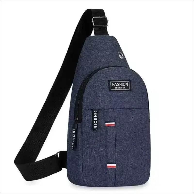 Chest Bag Men’s One Shoulder Crossbody Bag Large Capacity Outdoor Sports And Leisure Fashion Small Shoulder Bag Large