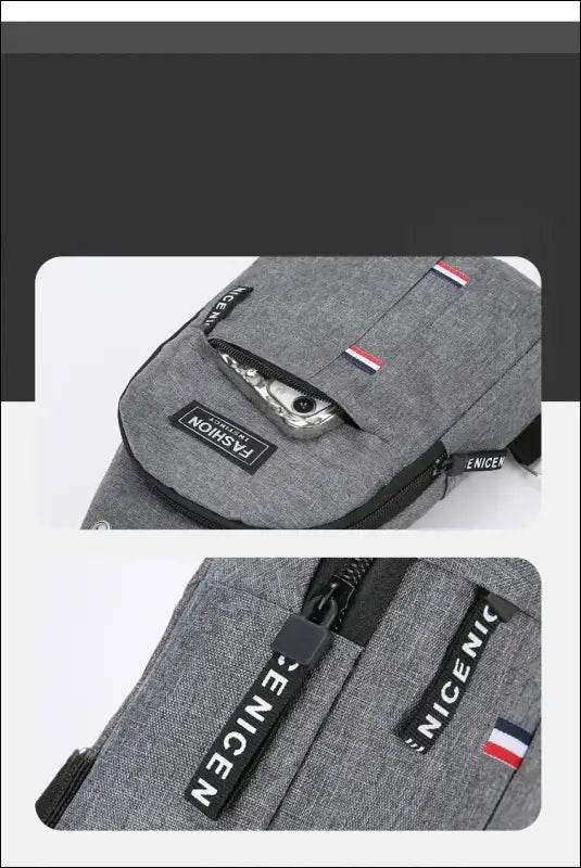 Chest Bag Men’s One Shoulder Crossbody Bag Large Capacity Outdoor Sports And Leisure Fashion Small Shoulder Bag Large