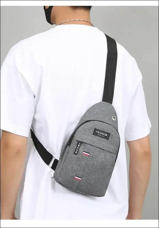 Chest Bag Men’s One Shoulder Crossbody Bag Large Capacity Outdoor Sports And Leisure Fashion Small Shoulder Bag Large