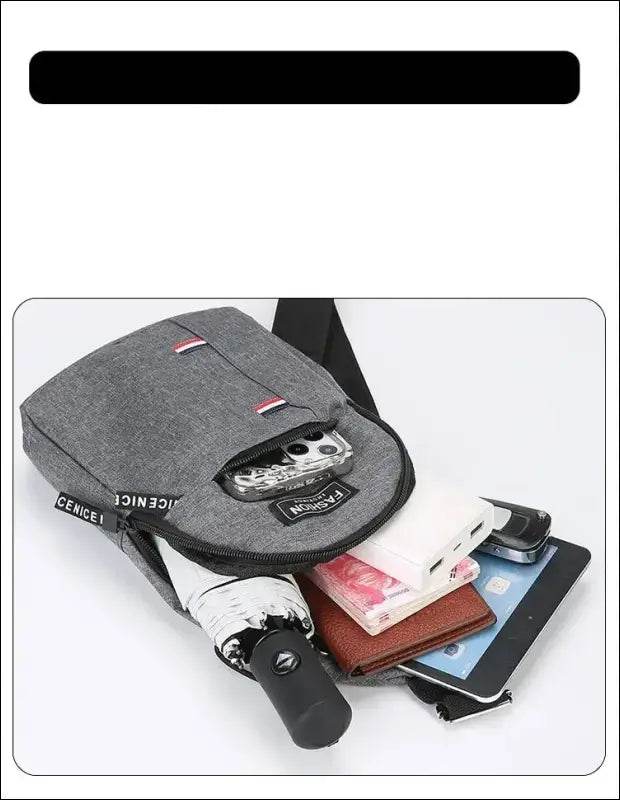 Chest Bag Men’s One Shoulder Crossbody Bag Large Capacity Outdoor Sports And Leisure Fashion Small Shoulder Bag Large