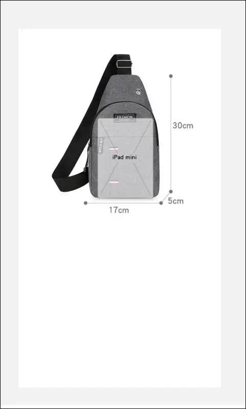 Chest Bag Men’s One Shoulder Crossbody Bag Large Capacity Outdoor Sports And Leisure Fashion Small Shoulder Bag Large