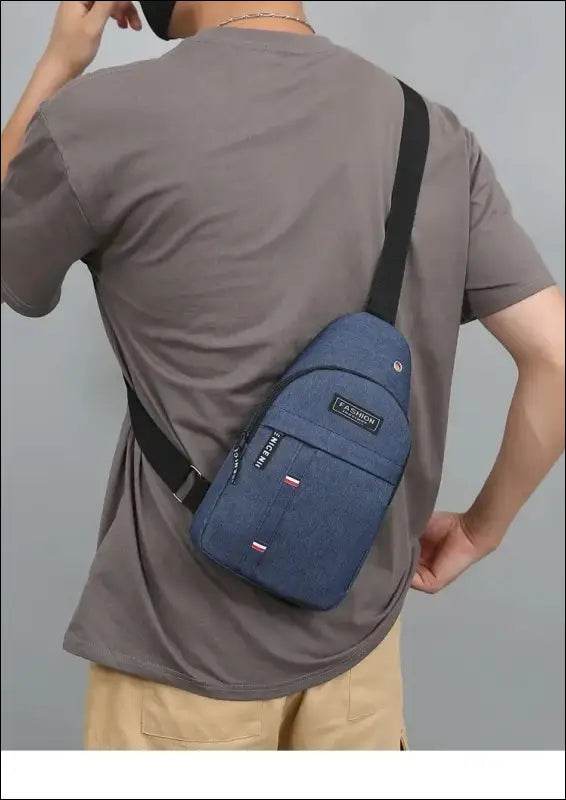 Chest Bag Men’s One Shoulder Crossbody Bag Large Capacity Outdoor Sports And Leisure Fashion Small Shoulder Bag Large