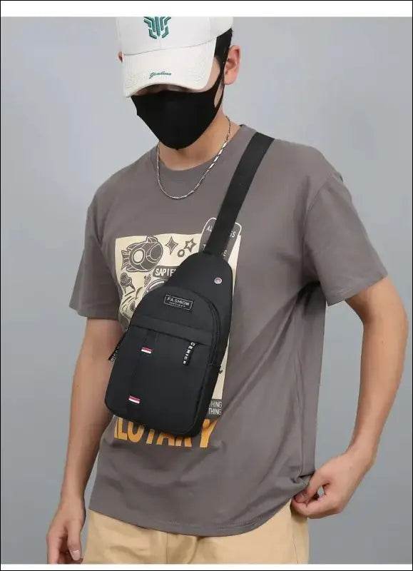 Chest Bag Men’s One Shoulder Crossbody Bag Large Capacity Outdoor Sports And Leisure Fashion Small Shoulder Bag Large