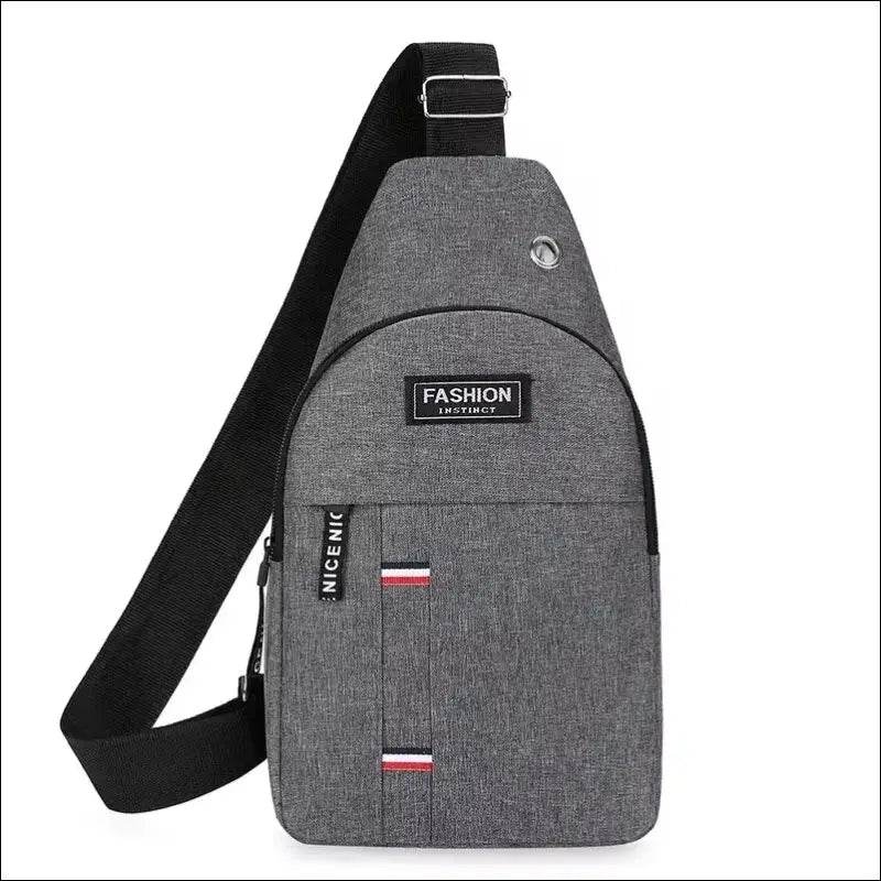 Chest Bag Men’s One Shoulder Crossbody Bag Large Capacity Outdoor Sports And Leisure Fashion Small Shoulder Bag Large