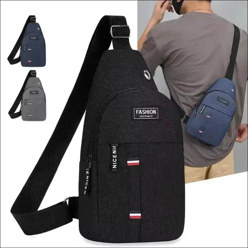 Chest Bag Men’s One Shoulder Crossbody Bag Large Capacity Outdoor Sports And Leisure Fashion Small Shoulder Bag Large