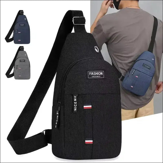 Chest Bag Men’s One Shoulder Crossbody Bag Large Capacity Outdoor Sports And Leisure Fashion Small Shoulder Bag Large
