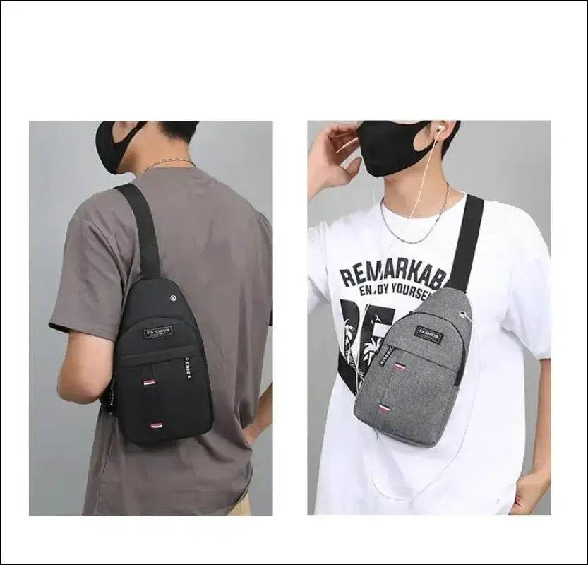 Chest Bag Men’s One Shoulder Crossbody Bag Large Capacity Outdoor Sports And Leisure Fashion Small Shoulder Bag Large