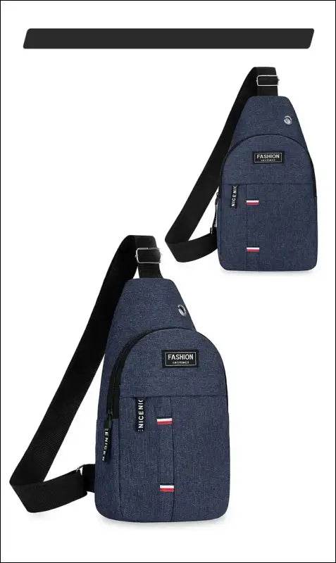 Chest Bag Men’s One Shoulder Crossbody Bag Large Capacity Outdoor Sports And Leisure Fashion Small Shoulder Bag Large