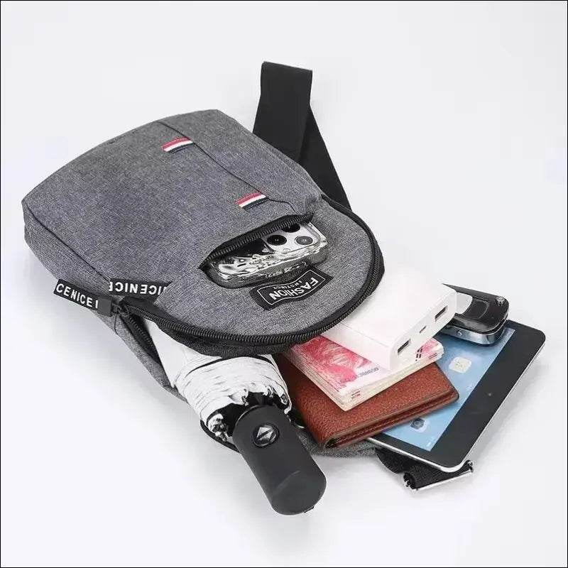 Chest Bag Men’s One Shoulder Crossbody Bag Large Capacity Outdoor Sports And Leisure Fashion Small Shoulder Bag Large