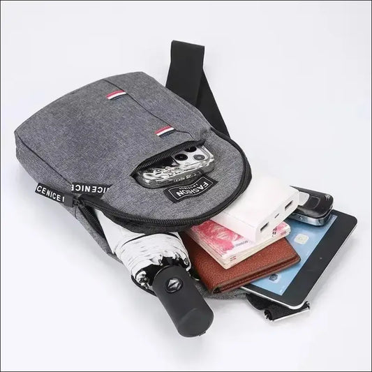 Chest Bag Men’s One Shoulder Crossbody Bag Large Capacity Outdoor Sports And Leisure Fashion Small Shoulder Bag Large