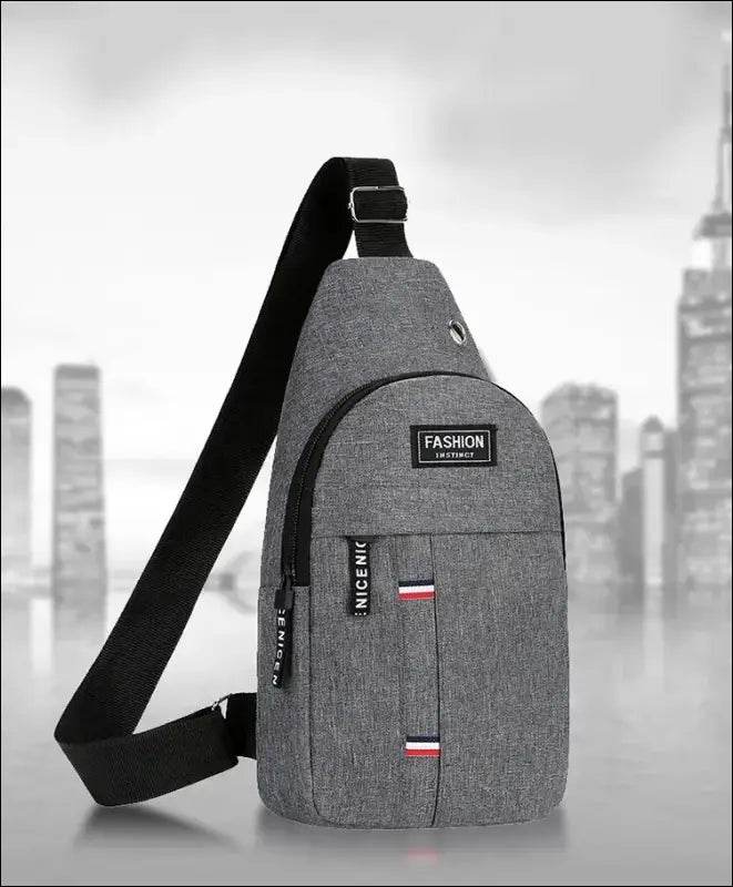 Chest Bag Men’s One Shoulder Crossbody Bag Large Capacity Outdoor Sports And Leisure Fashion Small Shoulder Bag Large