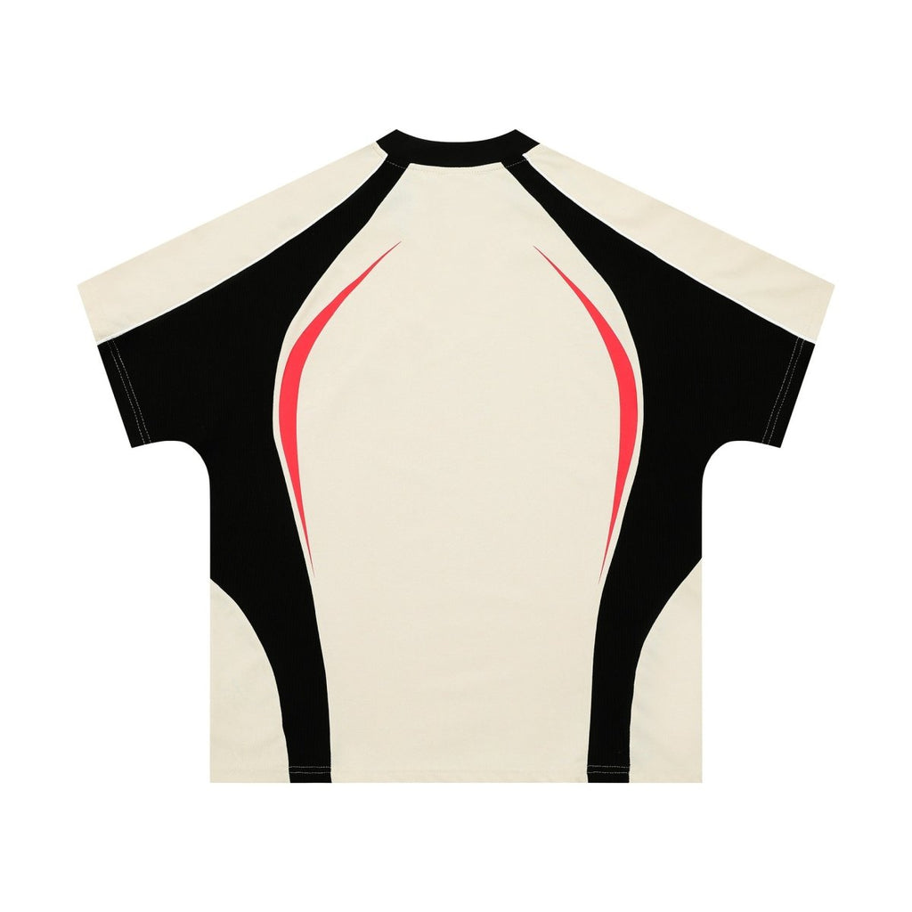 Color Matching Letters Printed Men's Loose T-shirt Black YR9116 Color Matching Letters Printed Men's Loose T-shirt - shop_name