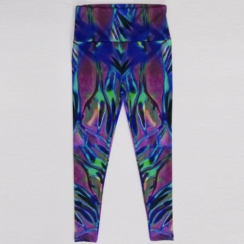 Colorful Sequin Print Gym High Waist Pants - Update Avenue 