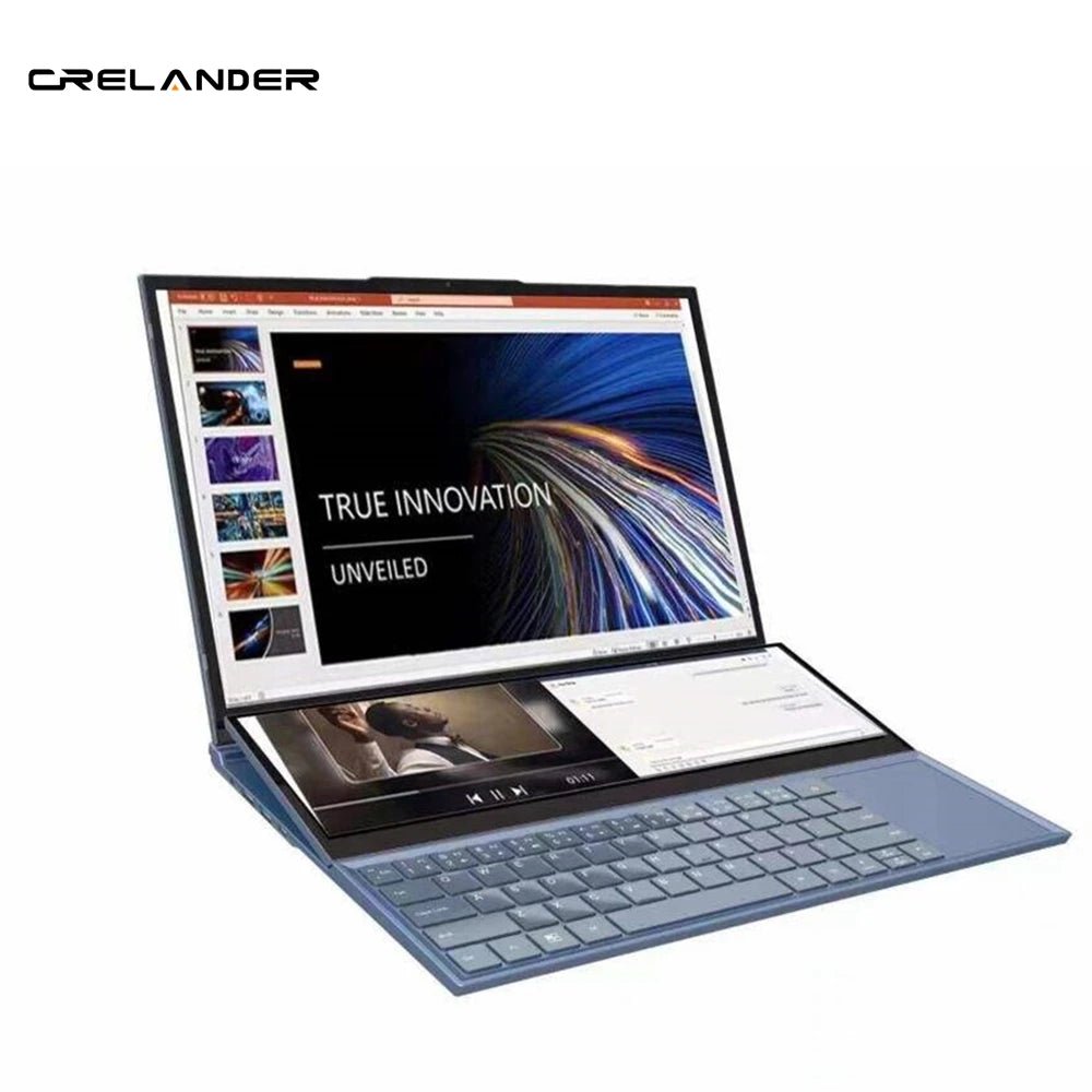 CRELANDER X16 Dual Screen Laptop Notebook Computer 16 Inch Touch Screen Intel Core I7 Gen Touch Screen Business Laptops Gray CRELANDER X16 Dual Screen Laptop Notebook Computer 16 Inch Touch Screen Intel Core I7 Gen Touch Screen Business Laptops - shop_name