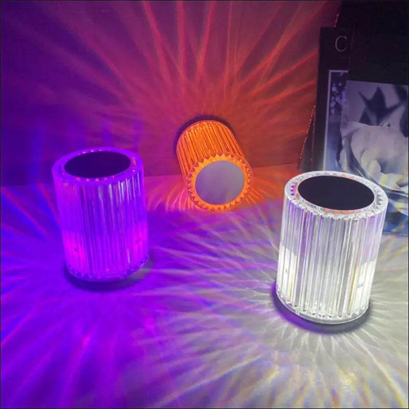 Crystal Lamp Table Lamp Atmosphere Creative Line Small Night Lamp Led Lights - Update Avenue 