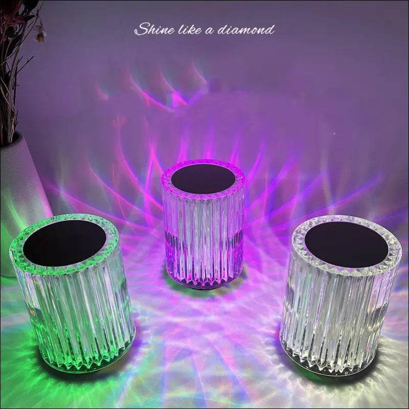 Crystal Lamp Table Lamp Atmosphere Creative Line Small Night Lamp Led Lights - Update Avenue 
