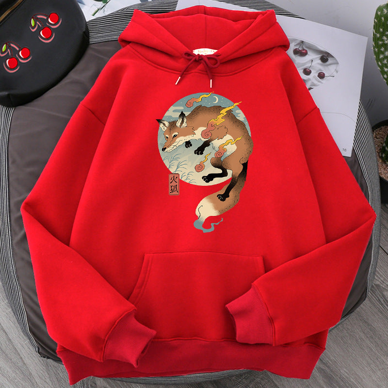 Fashion Pullover Print Hoodie Sweatshirt Plus Fleece Hoodie Men's Sweater null