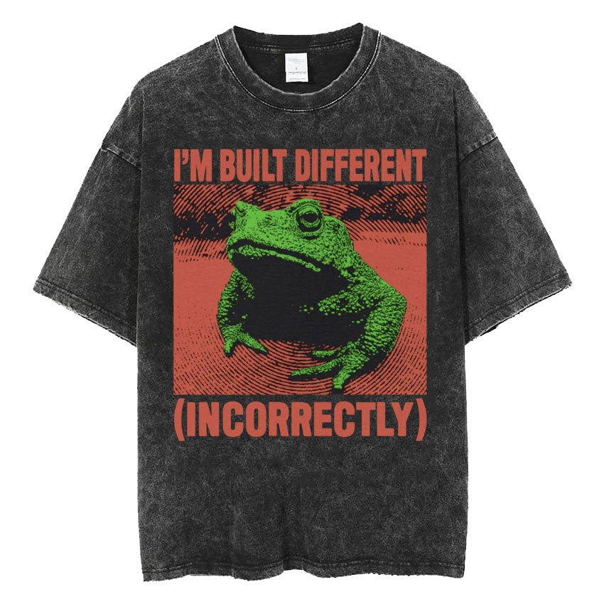Fashion Personality Frog Print Men's T-shirt