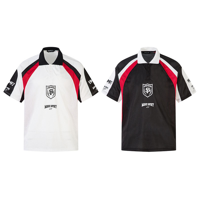 High Street Retro Contrast Stitching Short Sleeves