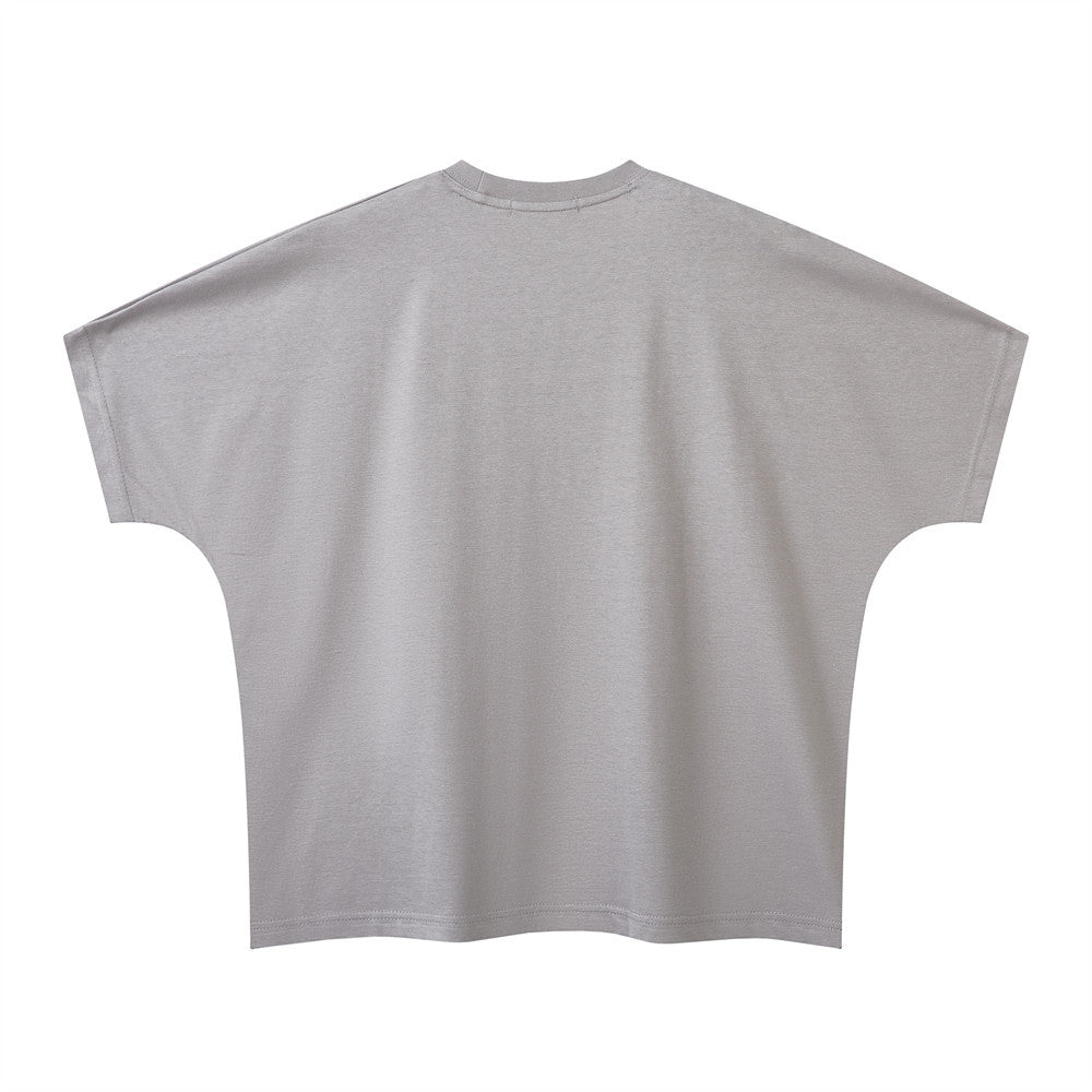 Design Pure Cotton Round Neck Creative Shadow Printed Short Sleeve T-shirt For Men