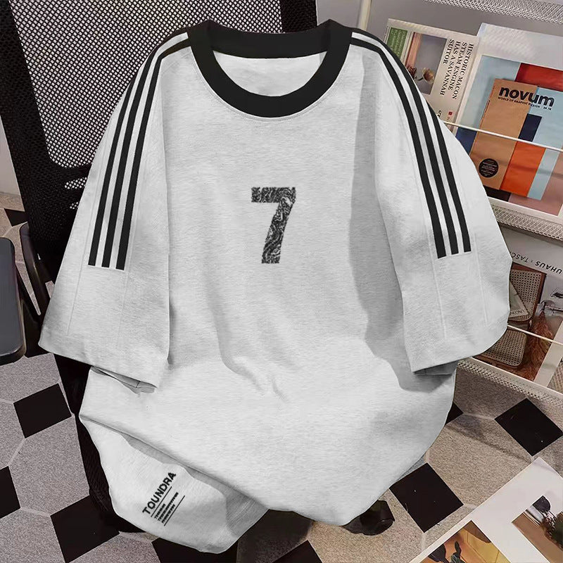 Heavy Short Sleeve Vintage Bottoming Shirt Cotton