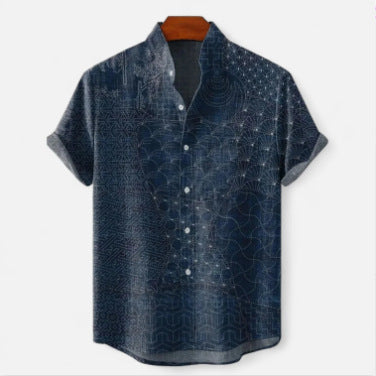 Men's Casual Digital 3D Short Sleeve Top