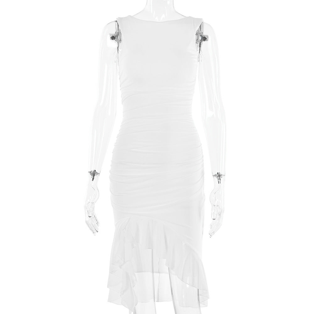 Summer Slim Skinny Sleeveless Dress For Women Fashion Party Club Dresses.