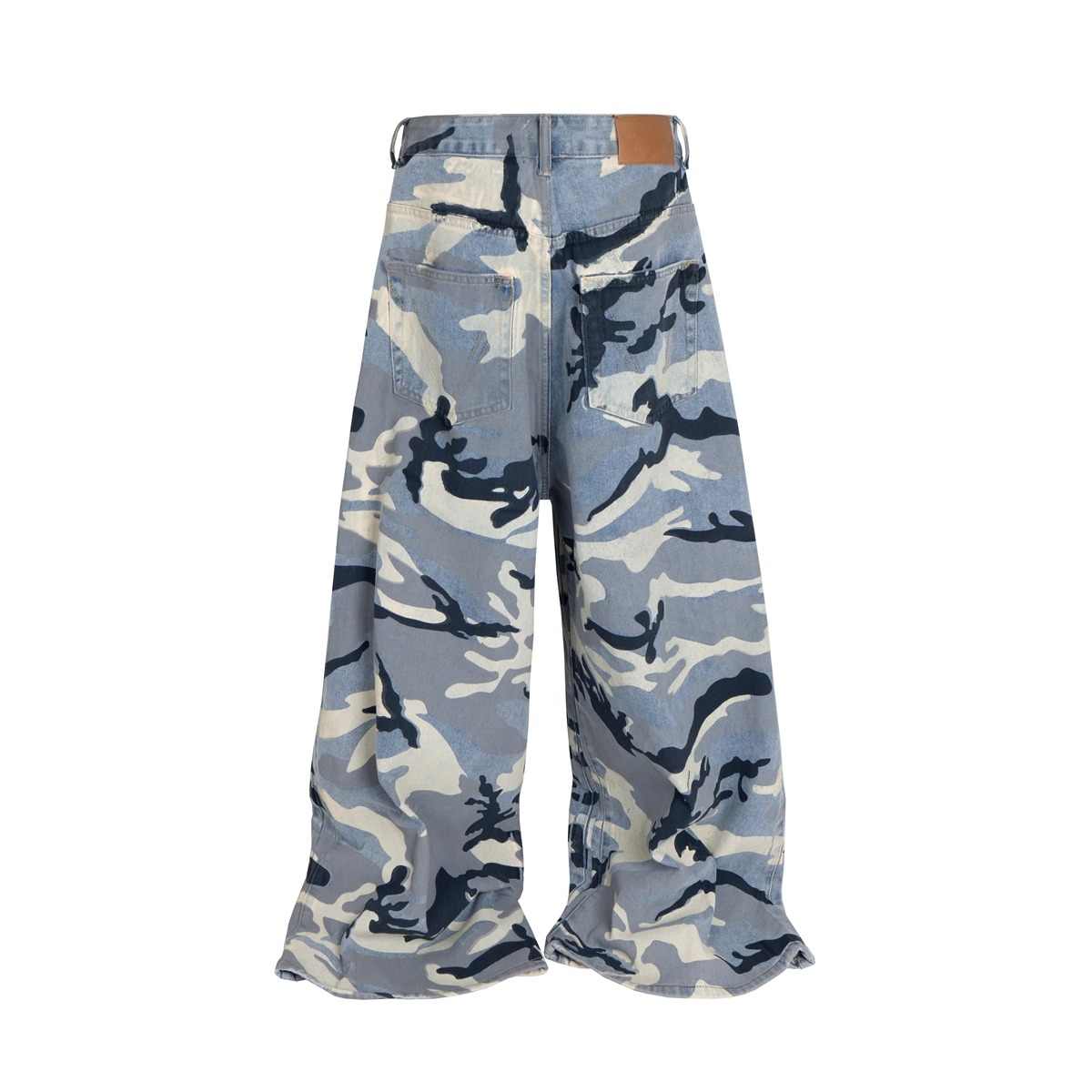 Snow Camouflage Blue Men's And Women's Jeans