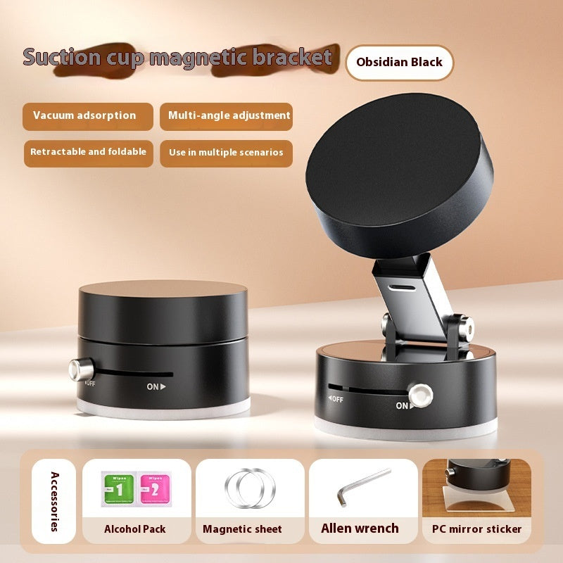 Foldable Magnetic Vacuum Car Phone Holder Foldable Suction Cup With Suction Cup Hands-Free Navigation For Smart Phone null