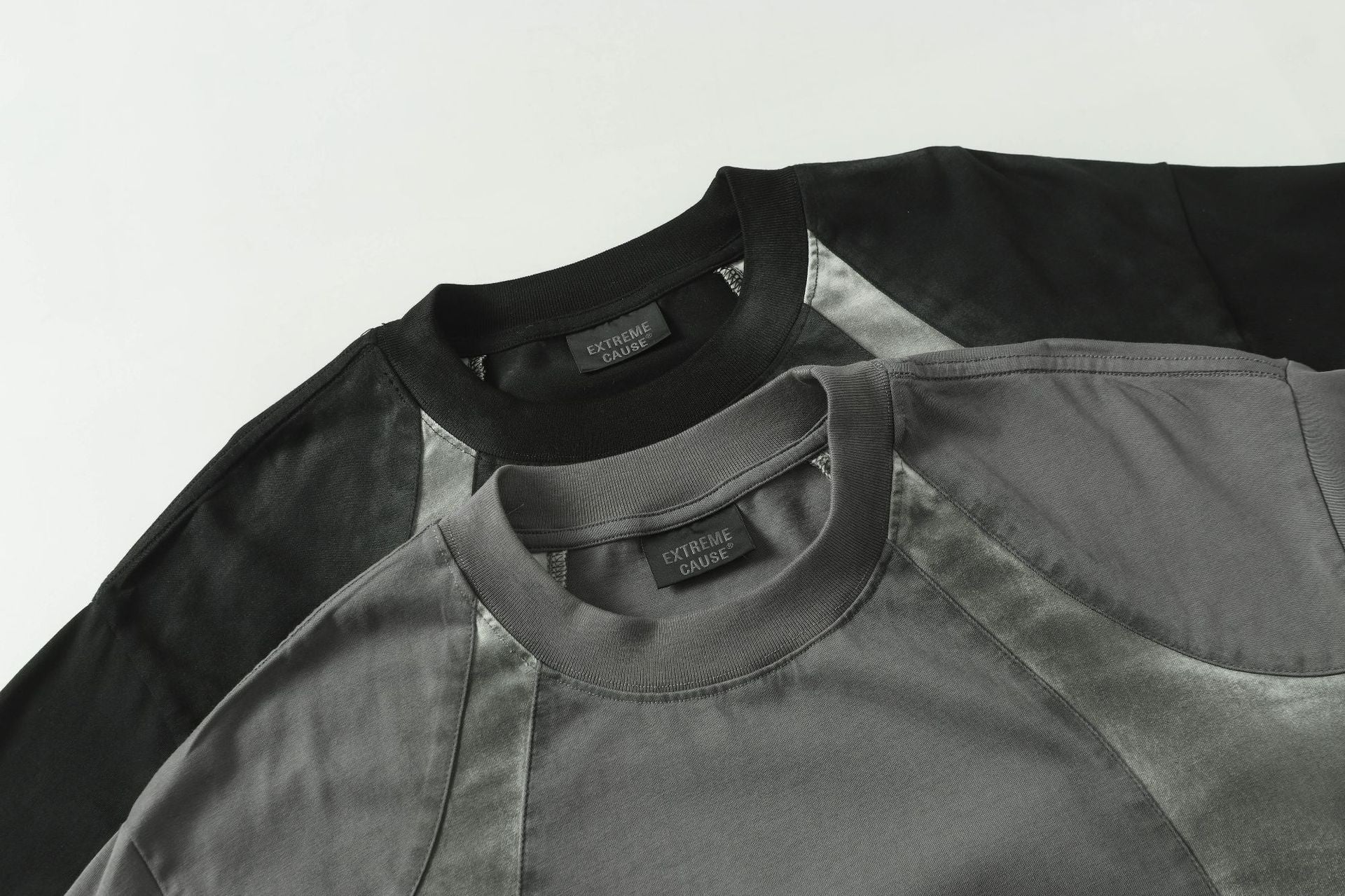 American Street Fashion Simple Stitching Loose Short Sleeve T-shirt