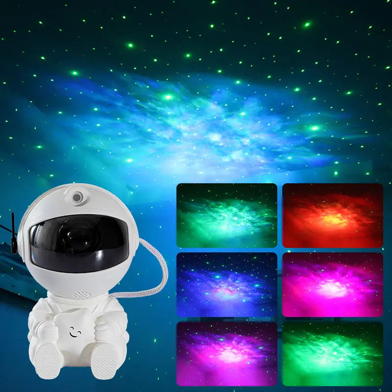 Mini Version Of Astronaut Star Projection Lamp Creative Gift Atmosphere Decorative Lamp Colorful Flowing Starry Night Light null