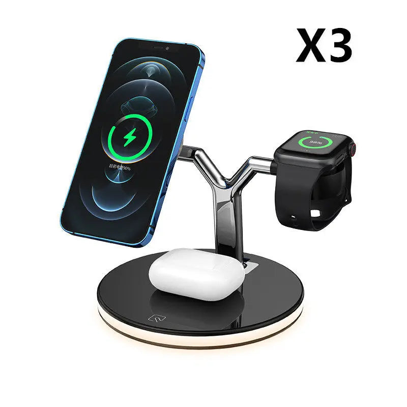 Compatible with Apple, 3 In 1 Magnetic Wireless Charger 15W Fast Charging Station For Magsafe Chargers null