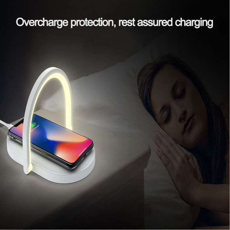 3 In 1 Foldable Wireless Charger Night Light Wireless Charging Station Stonego LED Reading Table Lamp 15W Fast Charging Light null