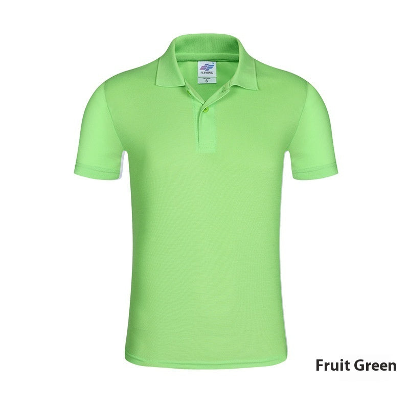 Slim-fit Solid Color Polo Collar Short Sleeve