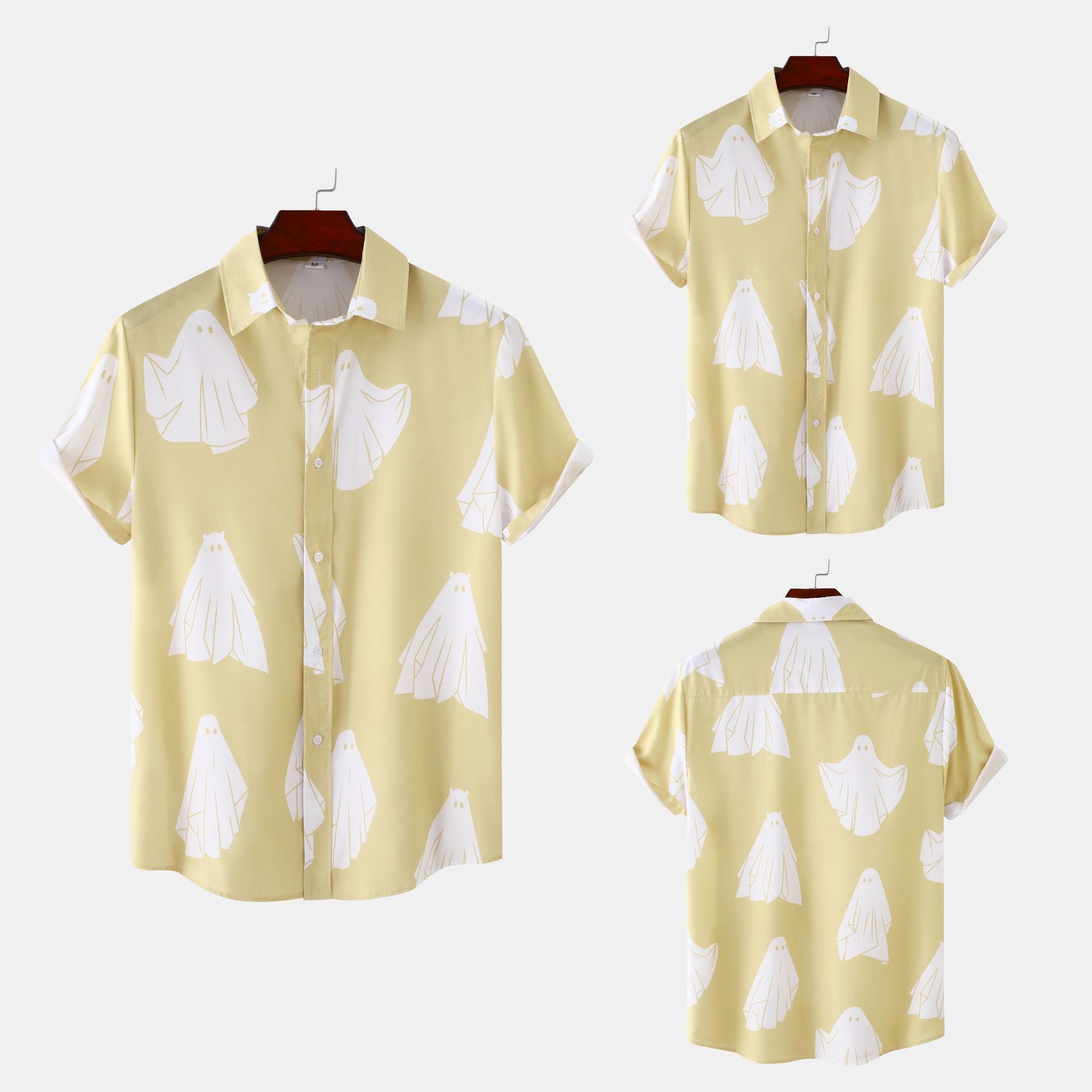 Digital 3D Printing Men's Loose Short Shirt