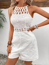 Hollow-out Lining Fashionable And Comfortable One-piece Shorts