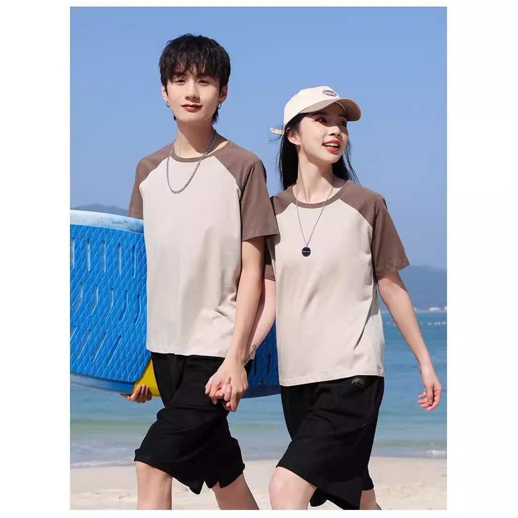 Round Neck T-shirt Work Clothes Printing