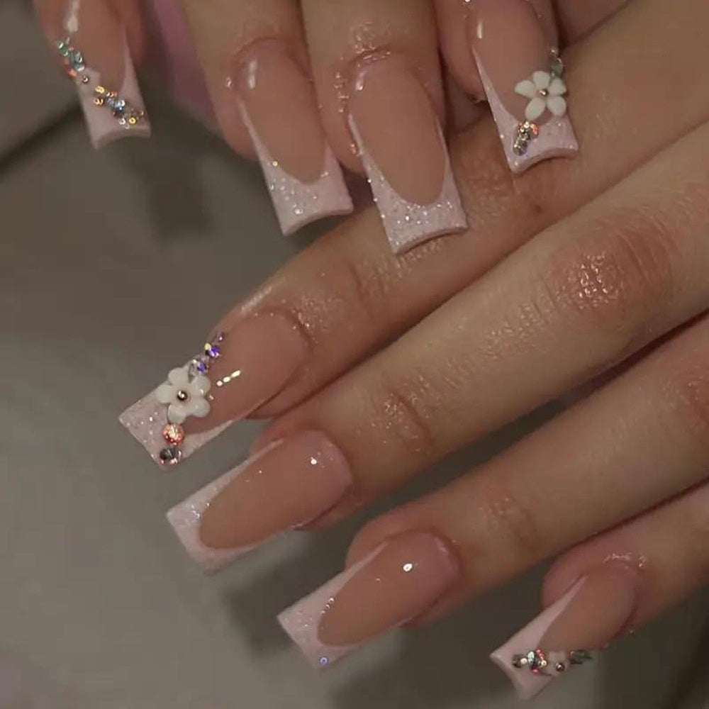 Super Long Diamond Wearing Armor European And American Foreign Trade Nail Stickers