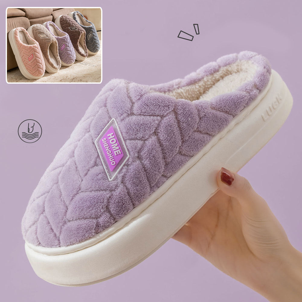 New Non-slip Thick-soled Plush Slippers Couple Winter Warm Home Slipper Indoor Fleece Shoes For Women Men null