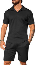 Men's Casual Solid Color Polo Short Oversleeves